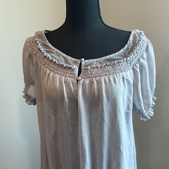 Express Gray Ruffle Blouse! - Picture 5 of 6